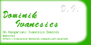 dominik ivancsics business card